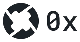 0x logo, black version, on a transparent background