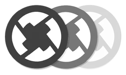 0x logo, monochrome version, on a transparent background
