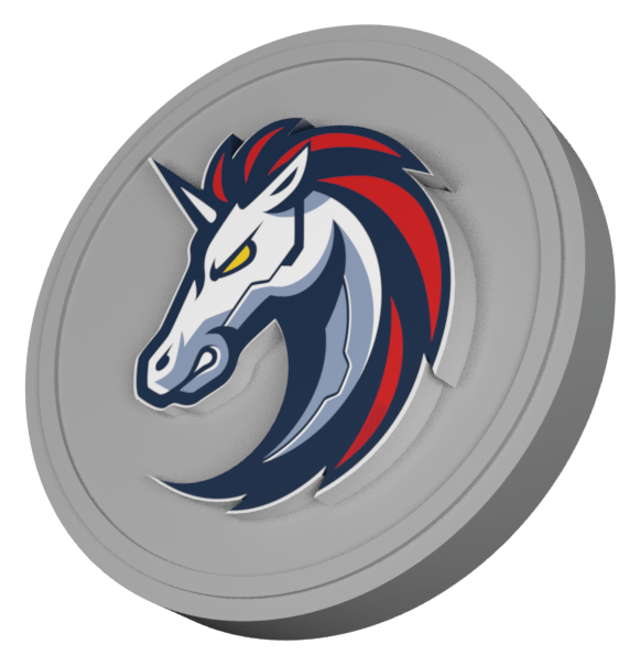 1inch logo, monochrome icon version, on a transparent background
