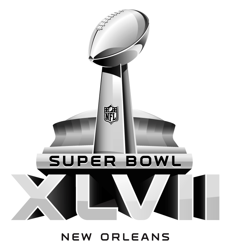 2012 Super Bowl logo, monochrome icon version, on a transparent background