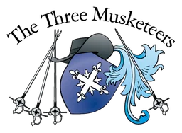 3 Musketeers logo, horizontal version, on a transparent background