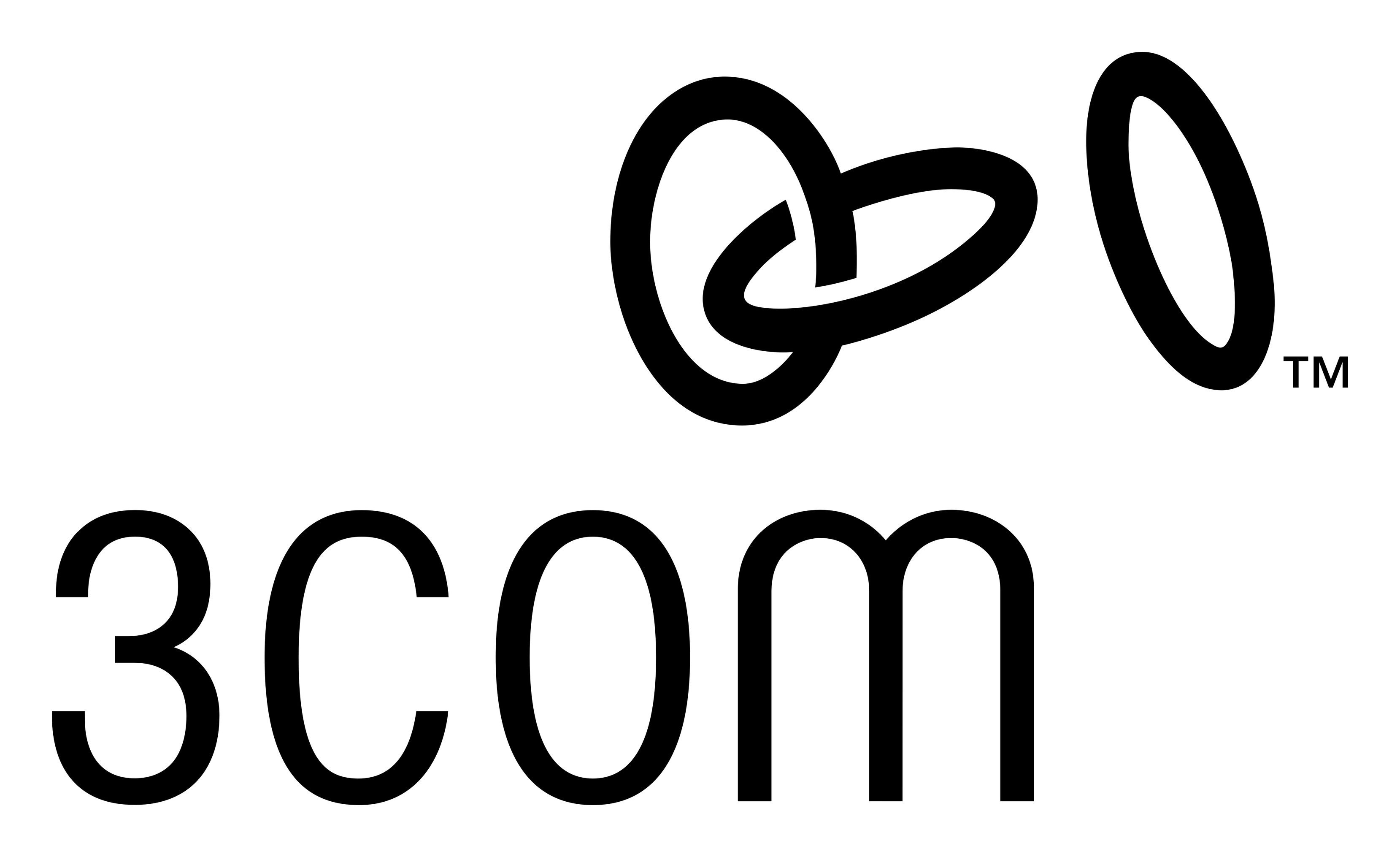 3com logo on a transparent background