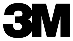 3M logo, black version, on a transparent background