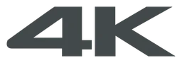4k logo, black wordmark version, on a transparent background