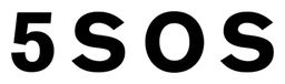 5sos logo, black wordmark version, on a transparent background