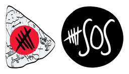 5sos logo, horizontal version, on a transparent background