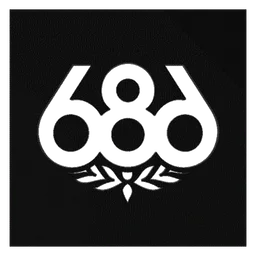 686 logo, black icon version, on a transparent background