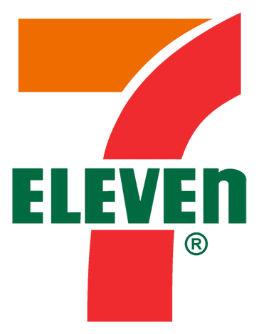 7 Eleven logo, horizontal version, on a transparent background