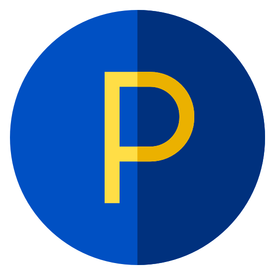 A and P logo on a transparent background