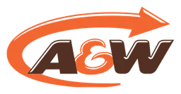 A and W logo, horizontal version, on a transparent background