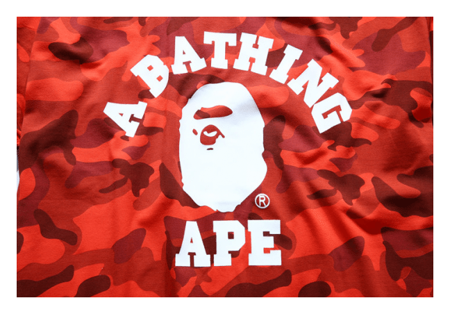 A Bathing Ape Logo auf transparentem Hintergrund
