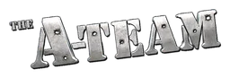 A Team logo, monochrome wordmark version, on a transparent background