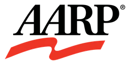 Aarp logo, horizontal version, on a transparent background