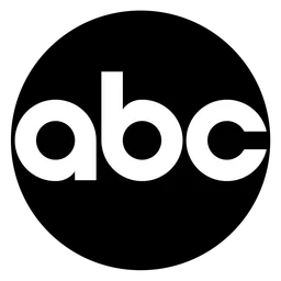ABC News のロゴ、ブラック アイコンバージョン（背景透過）