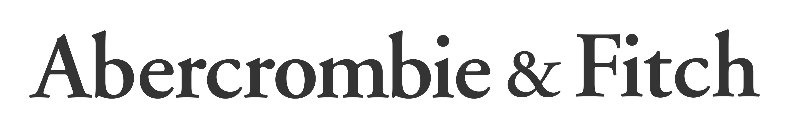 Abercrombie and Fitch logo on a transparent background
