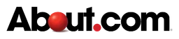 About Com logo, wordmark version, on a transparent background