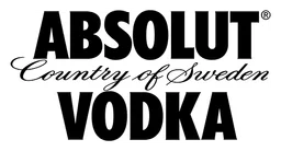 Absolut Vodka logo, monochrome version, on a transparent background