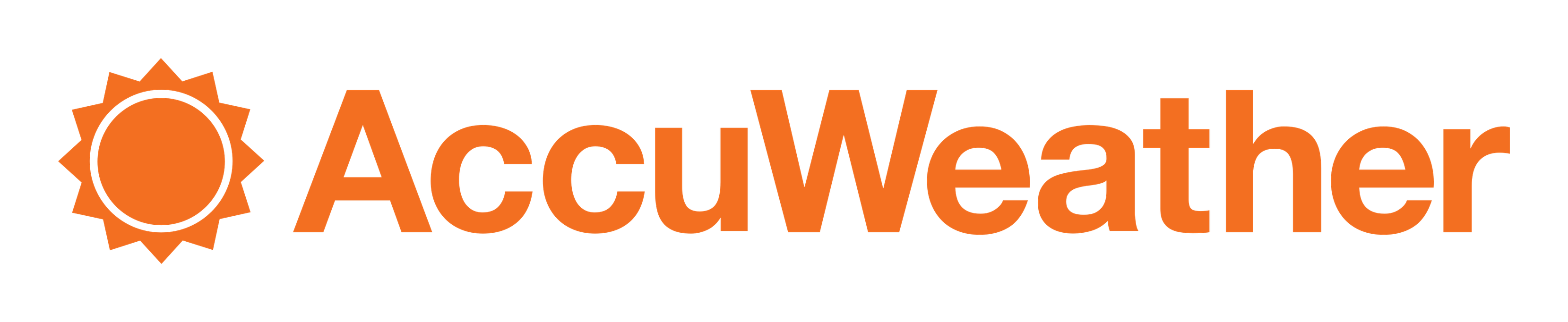 Accuweather のロゴ（背景透過）