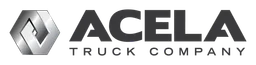 Acela logo, monochrome wordmark version, on a transparent background