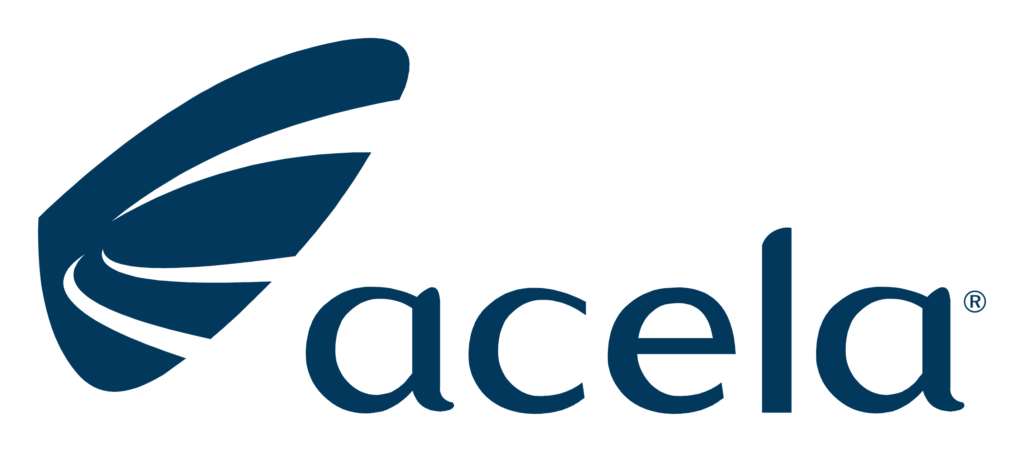 Acela logo on a transparent background