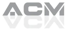 Acm logo, white version, on a transparent background