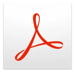 Acrobat Pro logo, white icon version, on a transparent background