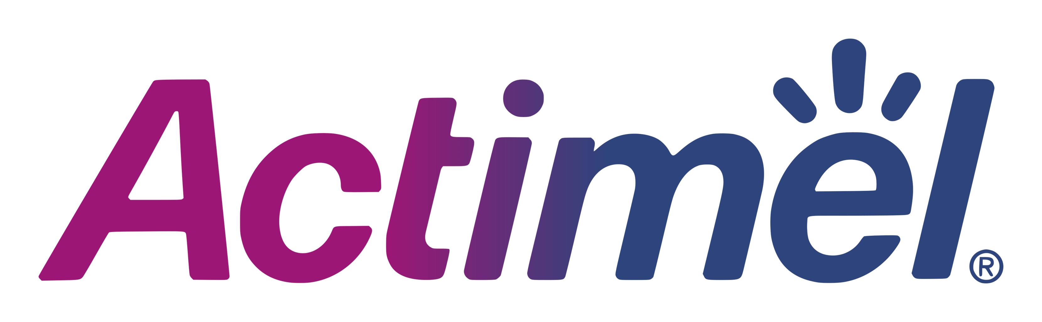 Actimel logo on a transparent background