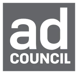 Ad Council logo, monochrome version, on a transparent background