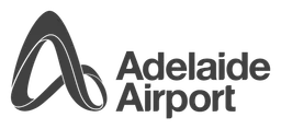 Adelaide Airport logo, black version, on a transparent background