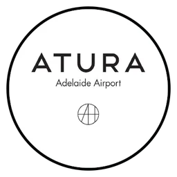 Adelaide Airport logo, white icon version, on a transparent background