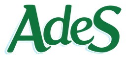 Ades logo, horizontal version, on a transparent background