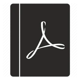 Adobe Acrobat logo, black icon version, on a transparent background