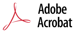Adobe Acrobat logo, horizontal version, on a transparent background