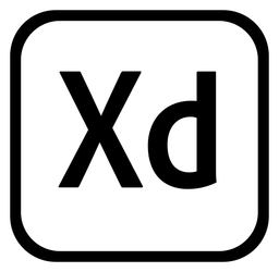 Adobe XD Logo, Variante Icon schwarz, auf transparentem Hintergrund