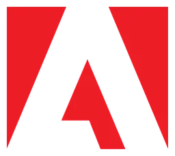 Adobe logo, icon version, on a transparent background