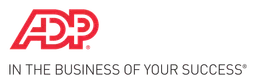 Adp logo, wordmark version, on a transparent background
