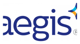 Aegis logo, horizontal version, on a transparent background