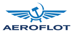 Aeroflot logo, horizontal version, on a transparent background