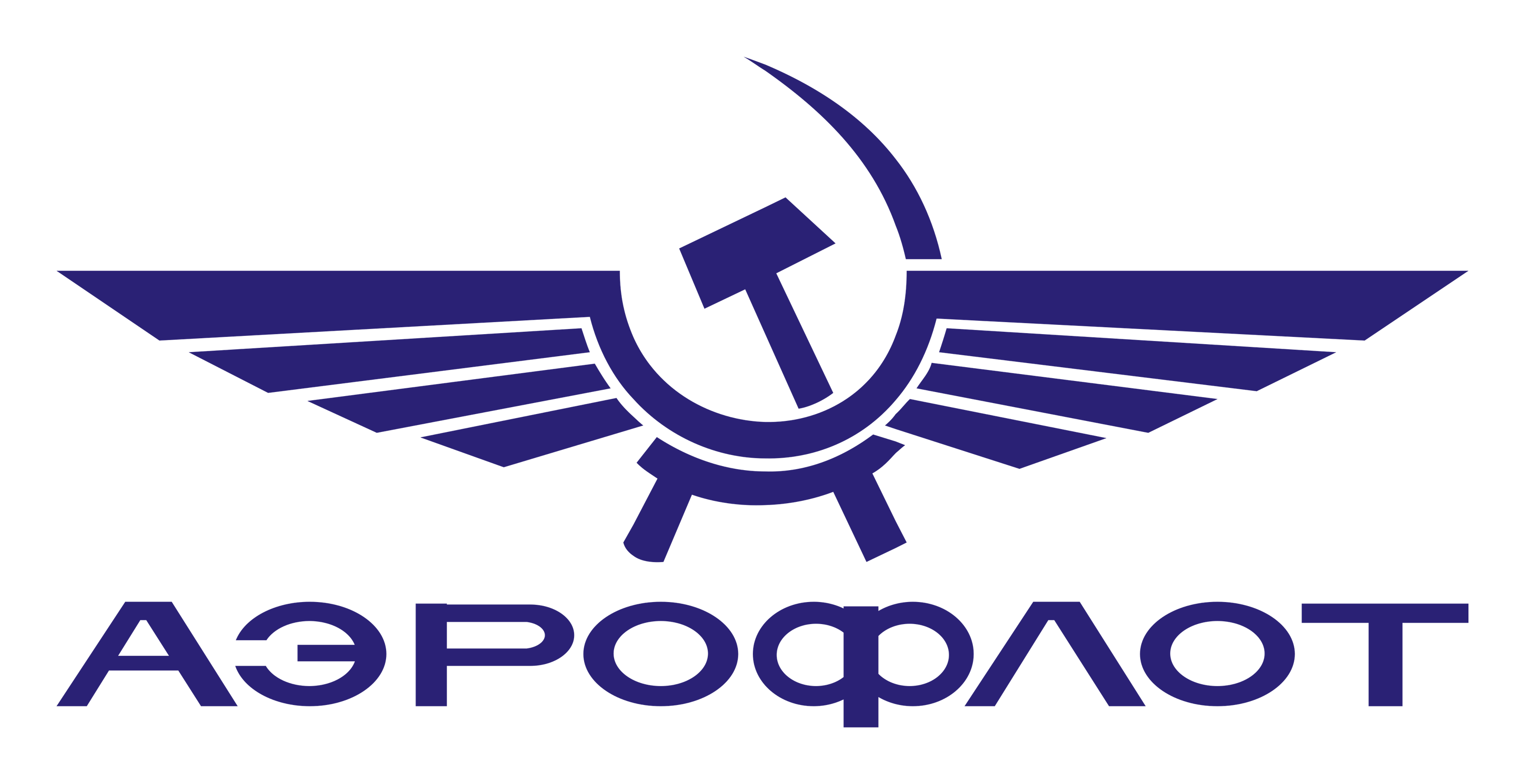 Aeroflot logo on a transparent background