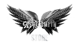 Aerosmith logo, monochrome version, on a transparent background