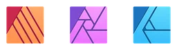 Affinity Publisher logo, wordmark version, on a transparent background
