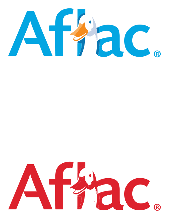 Aflac logo, horizontal version, on a transparent background