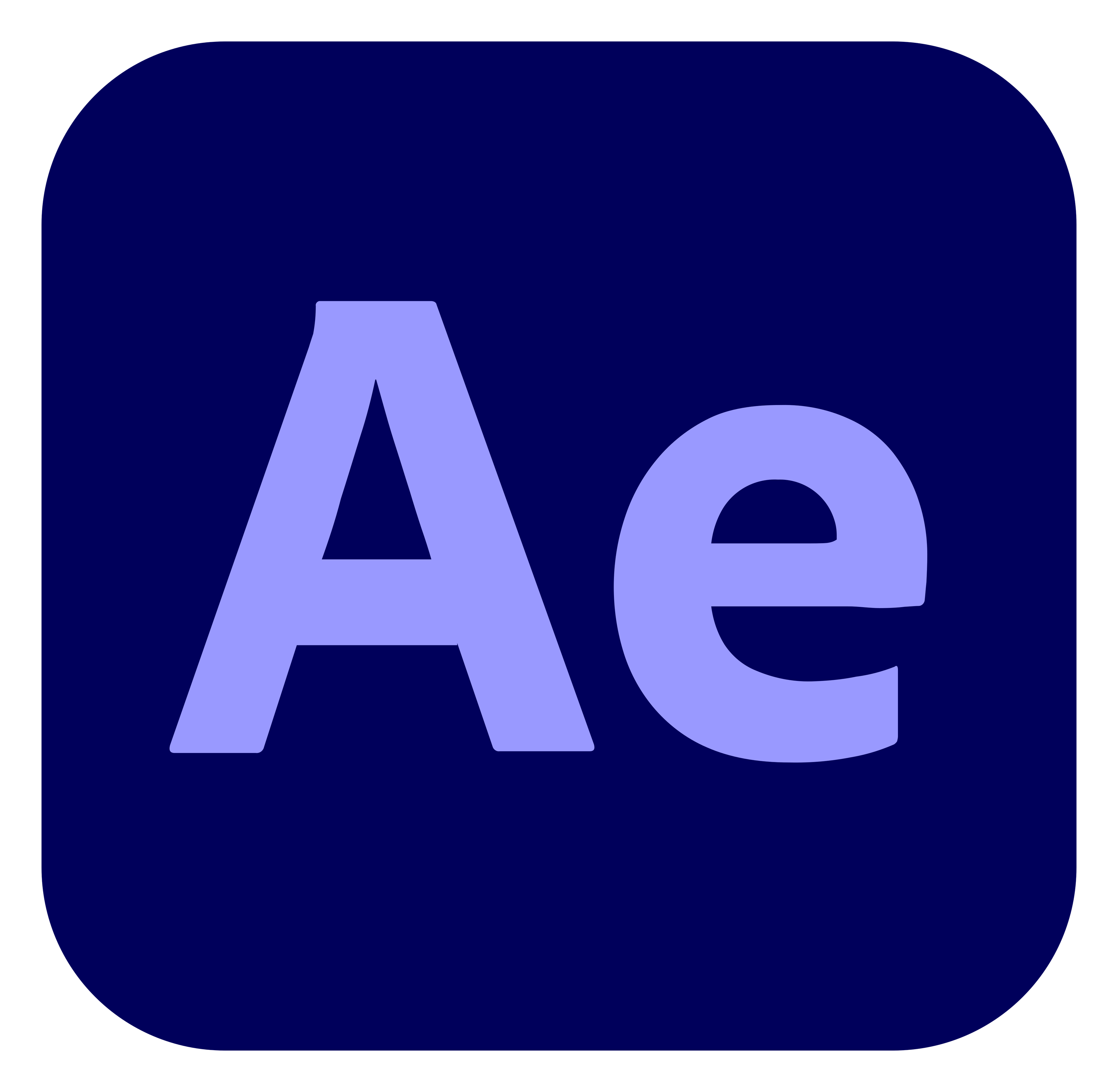 After Effects logo on a transparent background