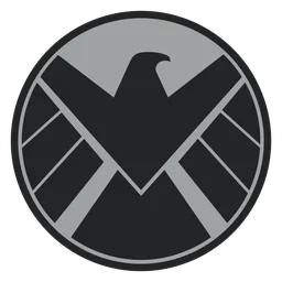 Agents of Shield logo, black icon version, on a transparent background