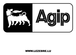 Agip logo, black version, on a transparent background
