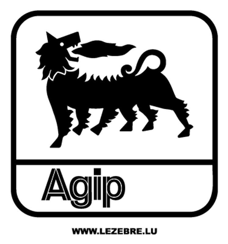 Agip logo, black icon version, on a transparent background