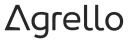 Agrello Delta logo, black wordmark version, on a transparent background