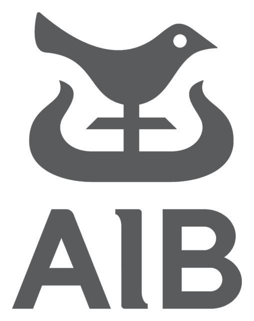 Aib logo, monochrome version, on a transparent background