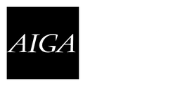 Logo de Aiga, versión negro, sobre fondo transparente