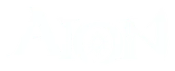 Aion logo, white wordmark version, on a transparent background